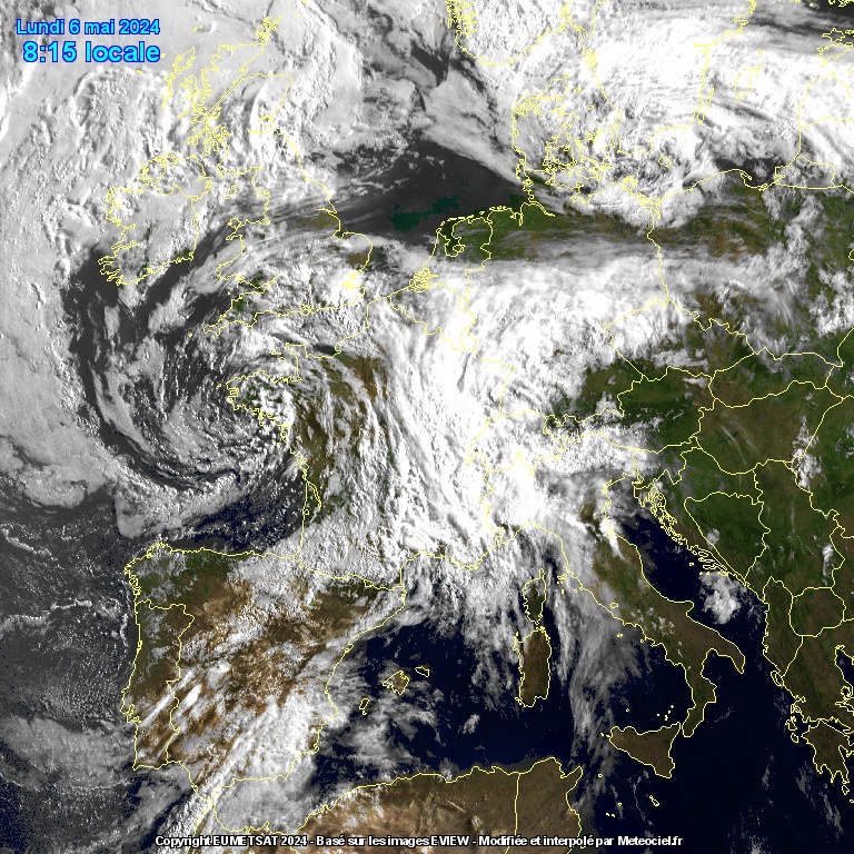 immagine satellite visibile Europa