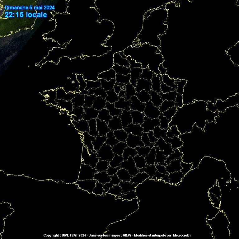 Carte satellite France