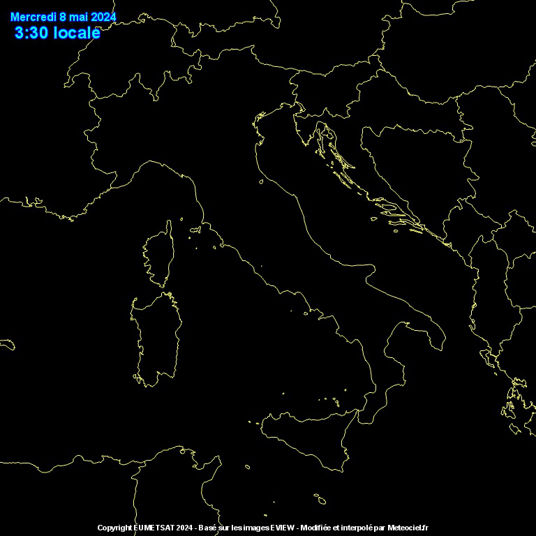 Animazione satellitare meteosat italia